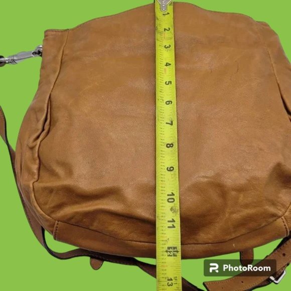 $78 GORGEOUS JOELLE HAWKENS CHESTNUT BROWN LEATHER GENTLY USED BOHO TOTE BAG - Picture 2 of 6